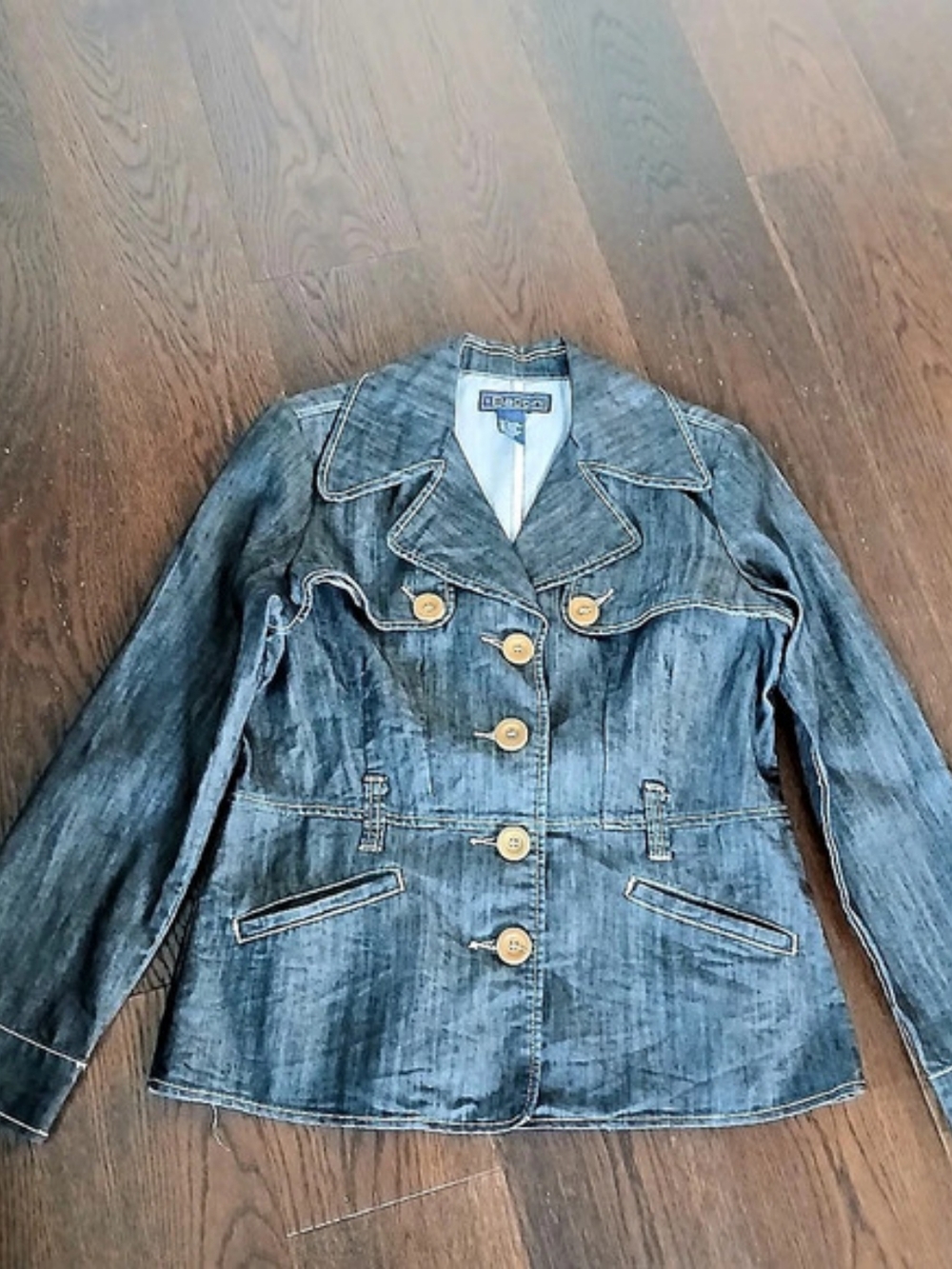 Baccini Denim Jacket Blue Size Large